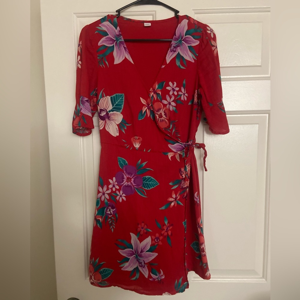 Floral Old Navy Wrap Dress
